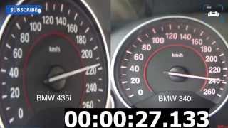 BMW 340i vs 435i Acceleration Comparison Autobahn Beschleunigung [upl. by Cheria]