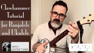 Clawhammer Tutorial for Banjolele  Ukulele [upl. by Gathers]