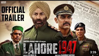 LAHORE 1947  Hindi Trailer  Sunny Deol  Aamir Khan  Shilpa Shetty  Preity Zinta  Rajkumar S P3 [upl. by Burroughs]