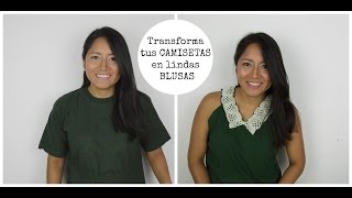 Transforma tus camisetas en lindas blusas  Quicha Rocio [upl. by Vinay]