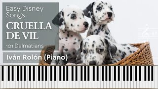 Cruella De Vil 🚬 │ 101 Dalmatians ► Easy Piano Tutorial ♫ [upl. by Harmon]