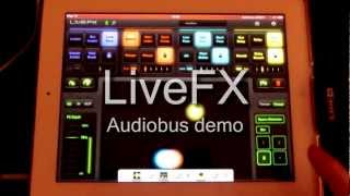 LiveFX iPad app  Audiobus demo with Propellerhead Figure [upl. by Eelhsa]