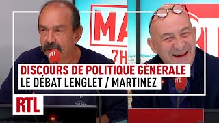 Discours de politique générale  le débat Philippe Martinez  François Lenglet [upl. by Ennahs]