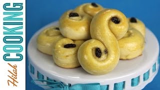 How to Make Lussekatter  Swedish Saffron Buns  Hilah Cooking [upl. by Relyat217]