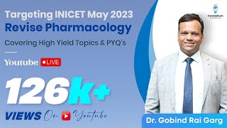 Lets Study Together Series  INICET Focused Pharmacology Revision with Dr Gobind Rai Garg [upl. by Arol]