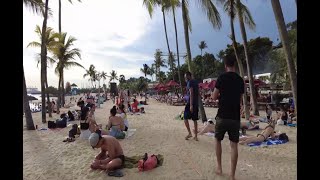 Sentosa Siloso Beach Singapore Walk [upl. by Emrich]