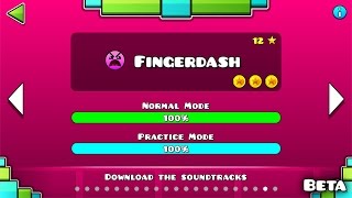 Geometry Dash  quotFingerdashquot BETA 100 Complete All Coins  GuitarHeroStyles [upl. by Else]