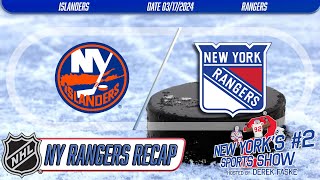 New York Rangers 111 in second of backtoback games after win vs New York Islanders [upl. by Meesan]