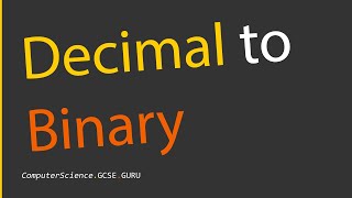 How to convert decimal to binary [upl. by Ainel477]