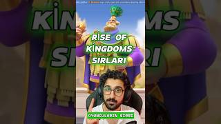 Rise of Kingdoms oyuncuların en büyük sırrı  RokMoment riseofkingdoms shortsfeed [upl. by Aihtekal]