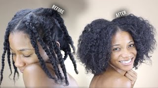 Natural Hair Braid Out Tutorial wONE PRODUCT NO GEL Kinky Curly4c3c Type  Annesha Adams [upl. by Viviane]