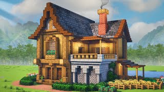 Minecraft Medieval House Tutorial  Easy [upl. by Ettena]