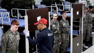 British Students join Korean Navy Boot Camp Day 1 [upl. by Adniuqal311]