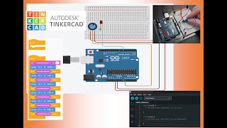 Arduino  TinkerCad II RGB with Arduino II Analog Potentiometer for LED [upl. by Nared46]