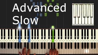 Erik Satie  Gymnopédie No 1  Piano Tutorial Easy SLOW  How To Play Synthesia [upl. by Enaed]