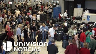 Aeropuertos de todo el país abarrotados durante este fin de semana feriado [upl. by Karlan]