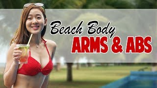 Beach Body ARMS amp ABS No Weights  Joanna Soh [upl. by Ronoc807]