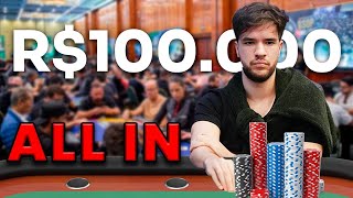 Como Ganhei R100 MIL BLEFANDO no Poker [upl. by Eatnom]