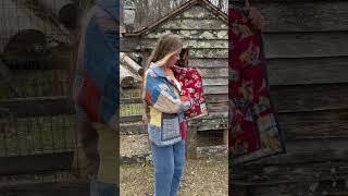 Quilted Jacket Made from a Vintage Patchwork Quilt quiltcoat vintagestyle [upl. by Odraode]