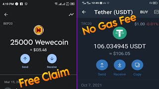 Wewecoin Free Usdt Airdrop Claim🔥Free Airdrop Trust Wallet No Gas Fee🔥Crypto Airdrop 2024🔥 [upl. by Laven458]