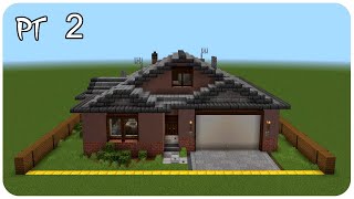 How to build a suburban house in minecraft with interior part22 Minecraft suburban house tutorial [upl. by Minoru475]