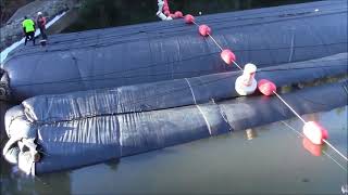 What is a Water Filled Cofferdam AquaDam  Water Controlling Water [upl. by Denney]