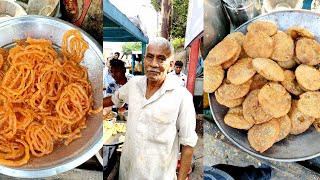 Best kachori or jalebi 😲😲 खाओ और 🥰 ढेर सारा स्वाद ले जाओ  cheapestfood [upl. by Lamraj]