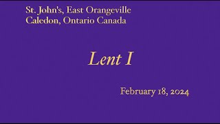 Lent I February 18 2024 [upl. by Joline]