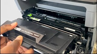 How to change toner cartridge on Brother MFC L5755DW [upl. by Ennaylime]