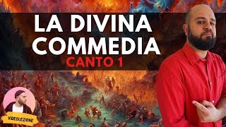 Dante  DIVINA COMMEDIA  Canto 1 INFERNO riassunto e spiegazione [upl. by Yllim]