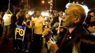 REP WALDEN BELLO during the LIGHTUP4FOI vigil [upl. by Thirion711]