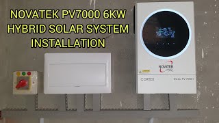 NOVATEK PV7000 6kw hybrid solar system Longi himo6 580w solar panel installation in Masjid [upl. by Heloise580]