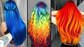 Top 10 Amazing Hair Color Transformation For Long HairRainbow Hairstyle Tutorials Compilations [upl. by Ahsinra930]