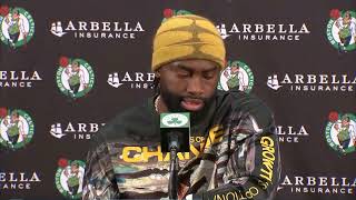 Jaylen Brown PostGame Interview  New York Knicks vs Boston Celtics [upl. by Ahseram]