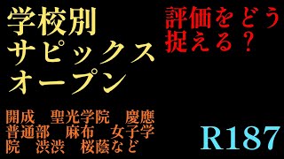 2024年R187！学校別サピックスオープン続々と結果編逆！さて、判定や結果をどう評価すべきか？本命校継続か？再考か？サピックス 学校別模試中学受験 四谷大塚 日能研 [upl. by Lsiel415]