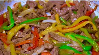 Fajitas de Res  Comida Mexicana [upl. by Pavla]