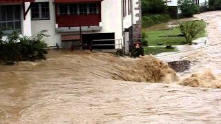 Inondations Pays Basque Garazi Crue de La Nive 04 juillet 2014 [upl. by Hoseia]