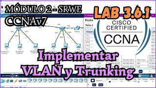 361 Packet tracer  Implementar VLAN y Trunking Resolucion [upl. by Aehtrod]