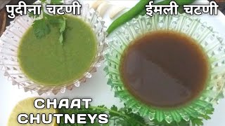 Chaat Chutney Recipes  Pudina Chutney  Imli Chutney Recipe  Chutneys for Chaat  चाट चटणी रेसिपी [upl. by Alracal]