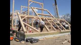 Amish Barn Raising at Crow Creek Farm Goshen NJ [upl. by Mears45]