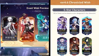 NEW UPDATE 46 BANNERS amp CHRONICLED WISH BANNER SPECULATIONS Yelan amp Ganyu  Genshin Impact [upl. by Annovoj]