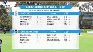 VIC Premier Cricket  Kookaburra Mens Thirds Round 11  Kingston Hawthorn v Footscray [upl. by Harman455]