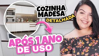 COMO ESTÁ NOSSA COZINHA MADESA APÓS 1 ANO DE USO  MADESA REIMS 320002 BRANCA  Mii Barrocal [upl. by Janaye]