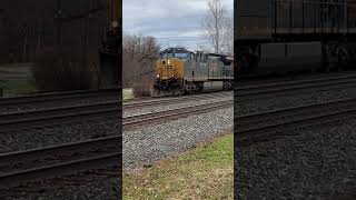 CSX CM44AH with SD70ACe Horn [upl. by Ztirf]