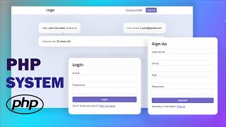 Creative Login and Registration form In HTML CSS amp PHP  Simple PHP System  step by step tutorial [upl. by Manouch468]