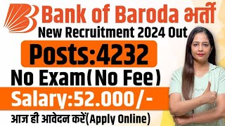 Bank of Baroda Recruitment 2024 Out Bank of Baroda Vacancy 2024  BOB Vacancy 2024  Bank Jobs 2024 [upl. by Conchita]