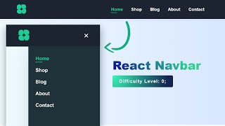 React Responsive Navbar Tutorial  Beginner React JS Project [upl. by Malin]