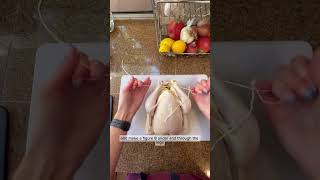 How to truss a chicken recipe chicken trussing roastchicken [upl. by Siurad]