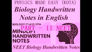 BEST NEET BIOLOGY REPEATER NOTES PART  2 PULVINUS MIMOSA PUDICA UTRICULARIA GRAPEVINE  4 [upl. by Tonya]