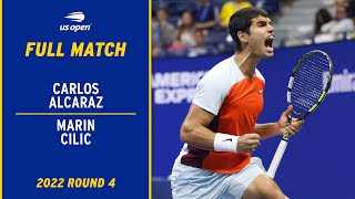 Carlos Alcaraz vs Marin Cilic Full Match  2022 US Open Round 4 [upl. by Kanal]